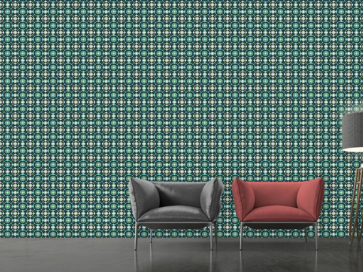 patterned-wallpaper-floral-mosaic-in-spring