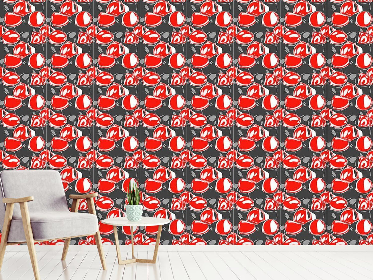 patterned-wallpaper-cocktail-cherries-on-grey