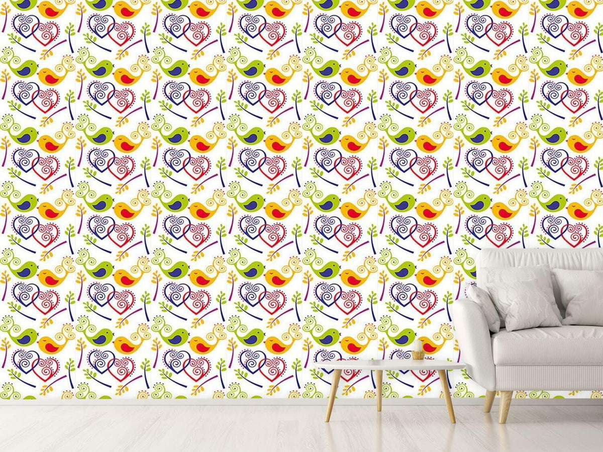 patterned-wallpaper-love-birds