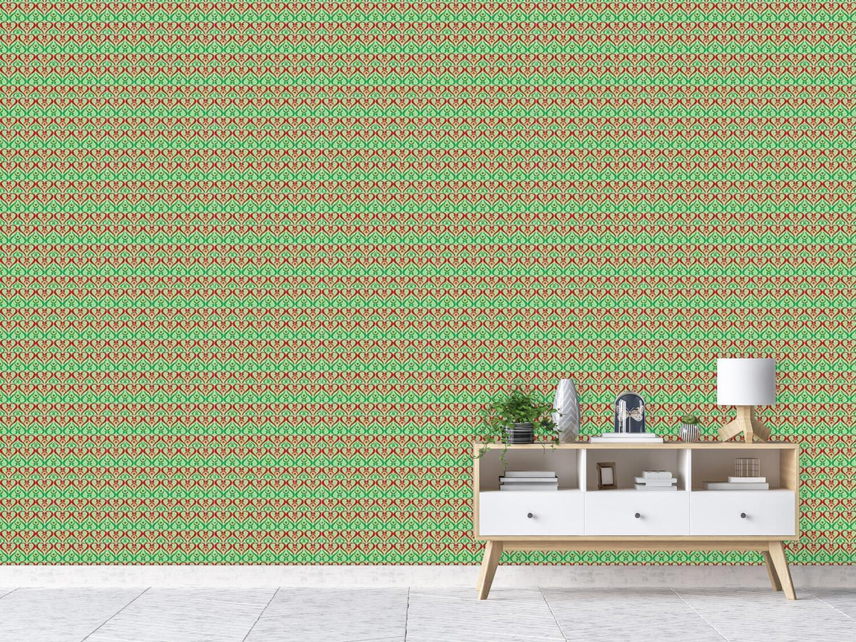 patterned-wallpaper-hearts-on-green