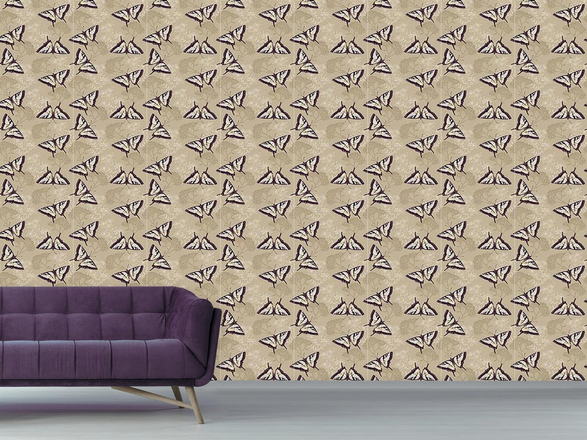 patterned-wallpaper-herbs-and-butterflies