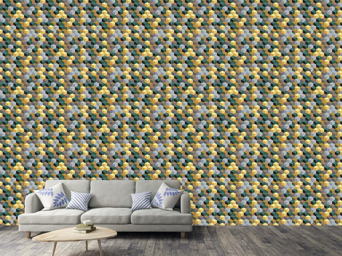 patterned-wallpaper-grid-of-cubes