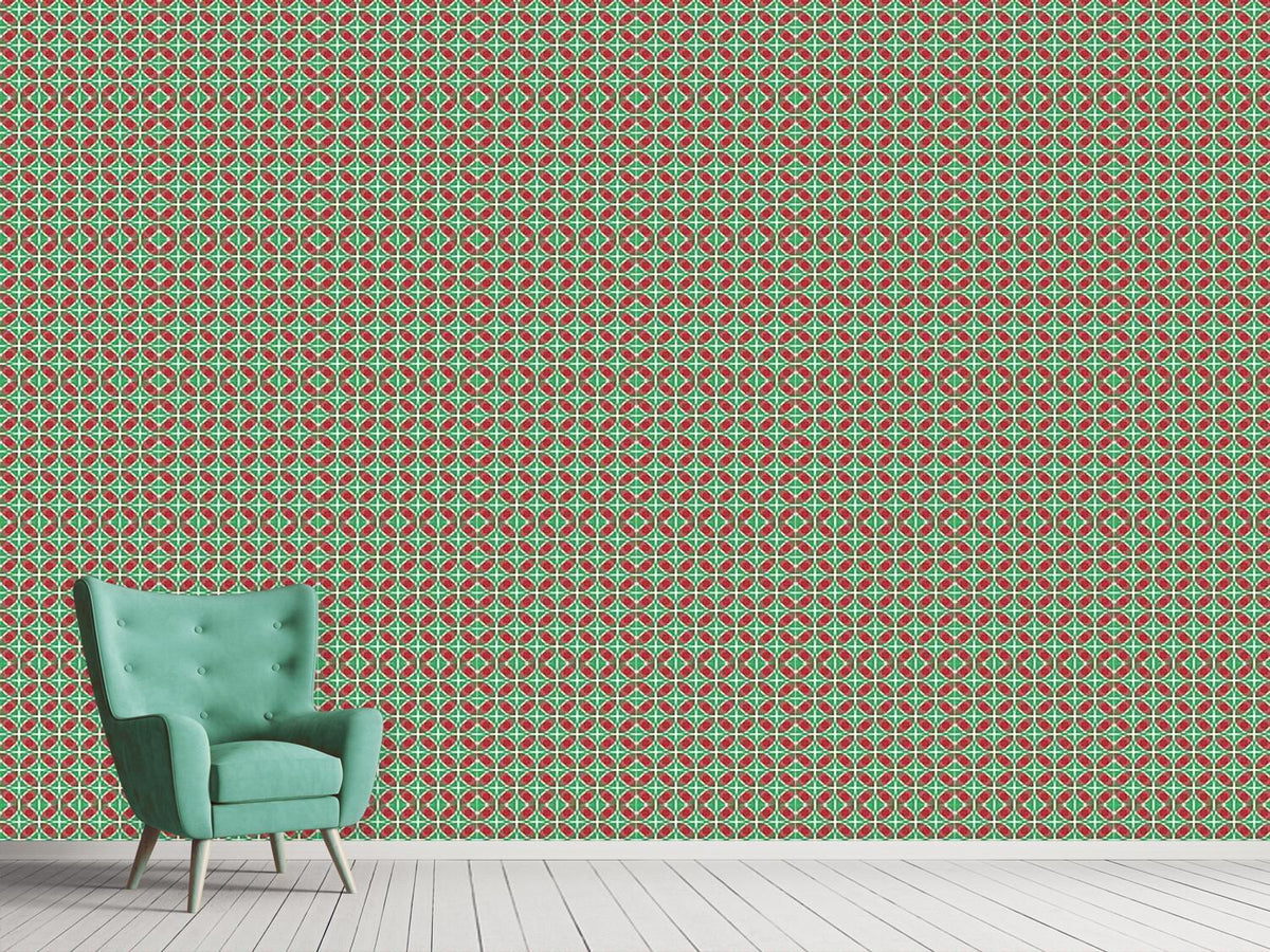 patterned-wallpaper-rhomb-and-circle