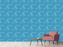 patterned-wallpaper-water-lilies-blue