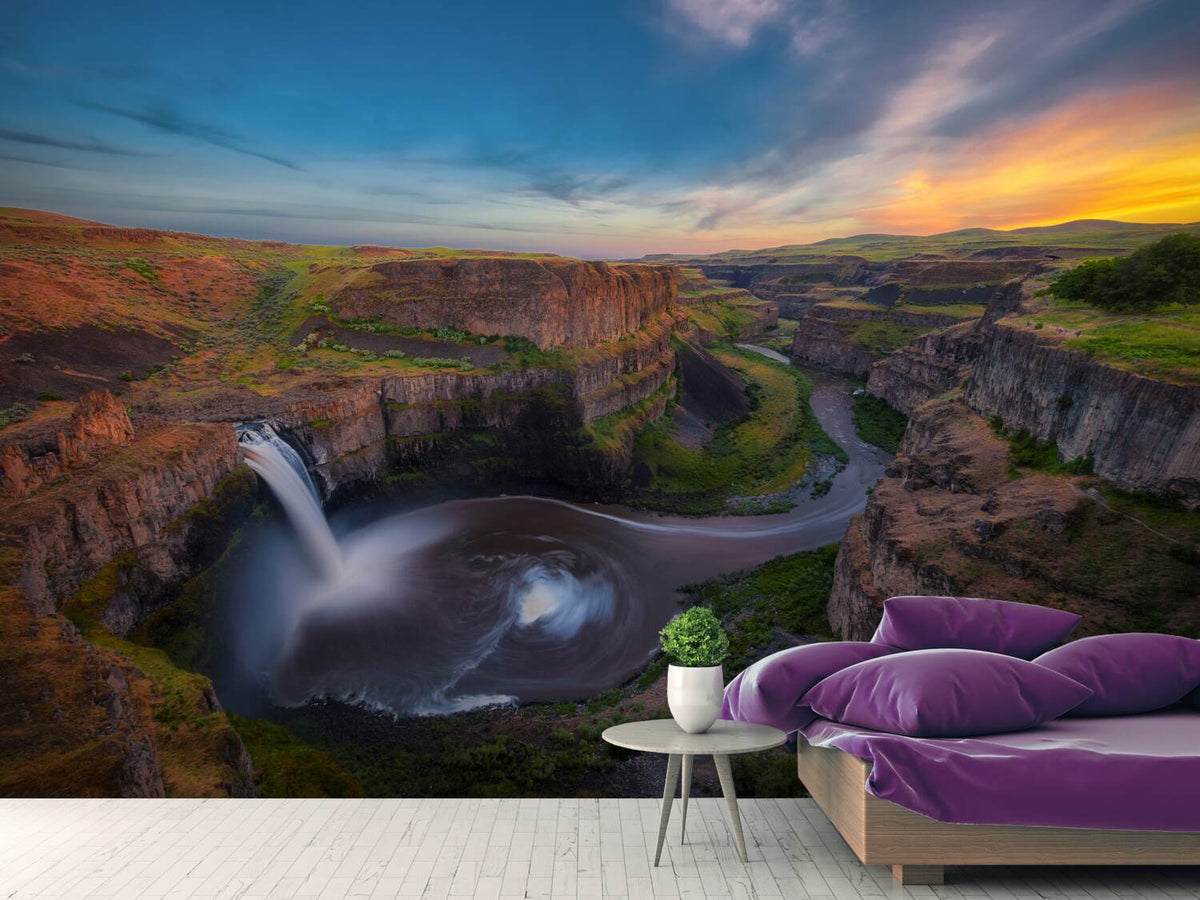 photo-wallpaper-sunset-at-palouse-falls-x