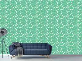 patterned-wallpaper-flower-dance-on-mint