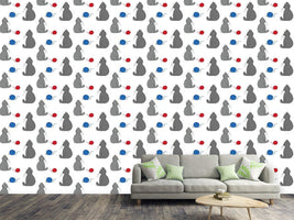 patterned-wallpaper-playful-kitties