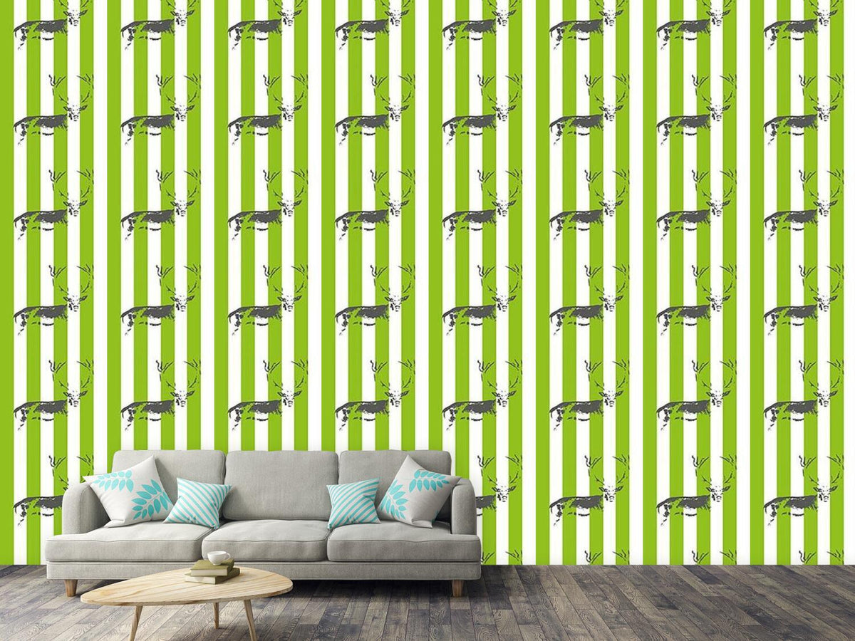 patterned-wallpaper-deer-in-the-stripe-forest