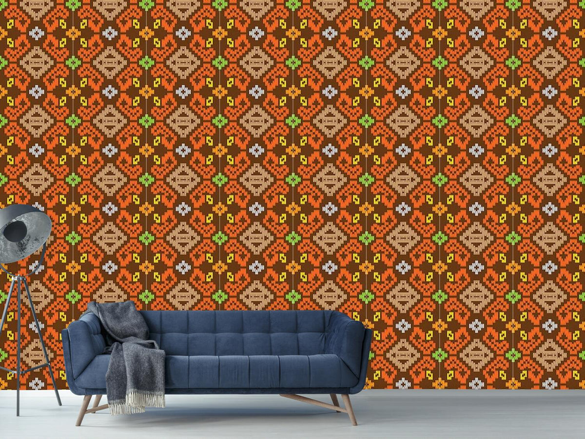 patterned-wallpaper-oriental-ikat