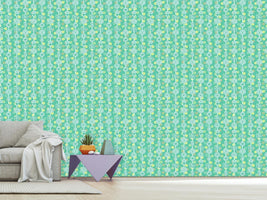 patterned-wallpaper-flower-garlands-on-dots