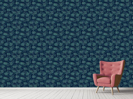 patterned-wallpaper-acacia-leaves-blue