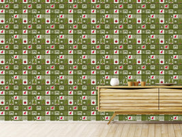 patterned-wallpaper-christmas-dream-green