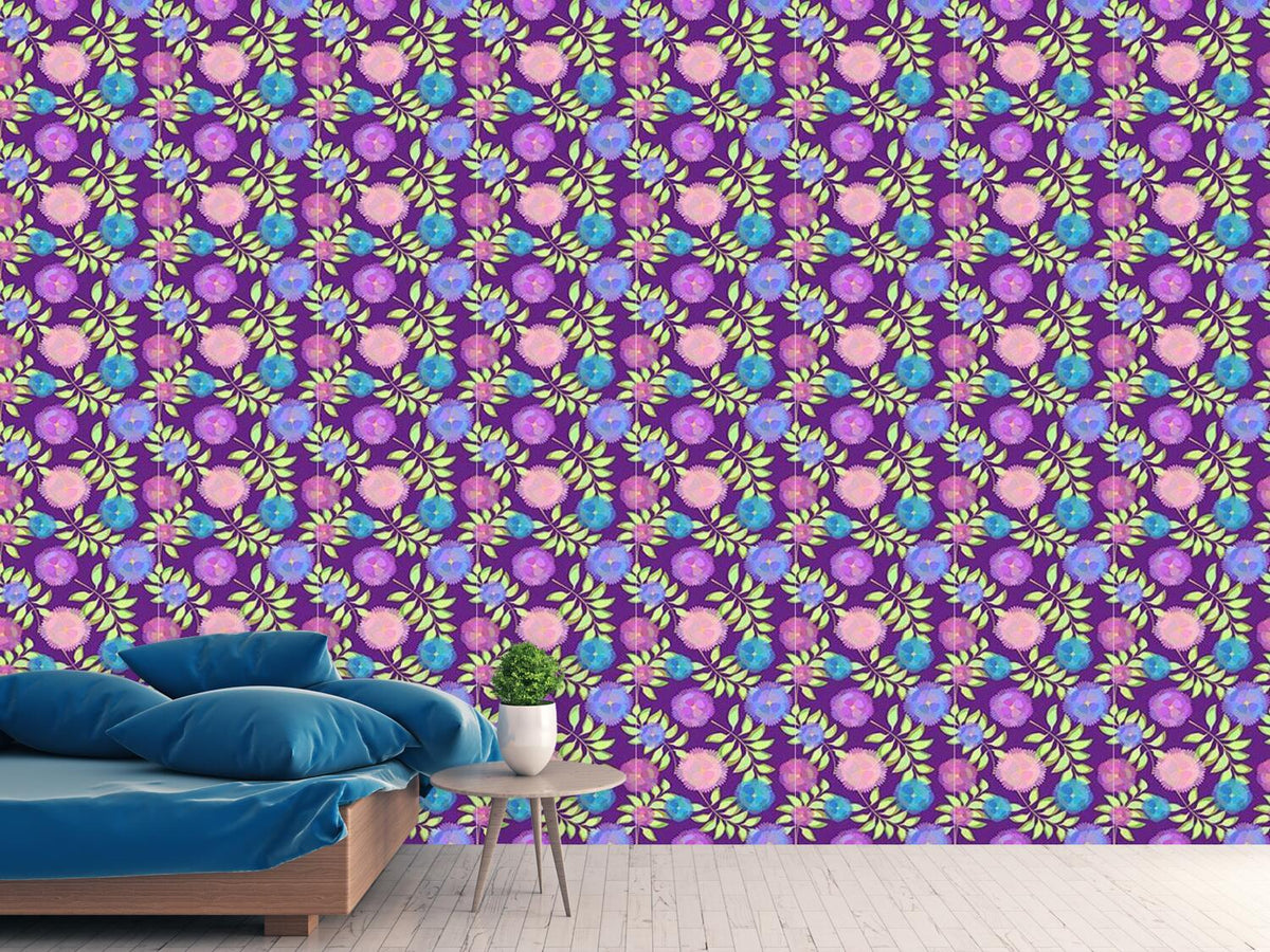 patterned-wallpaper-floristic-decoration