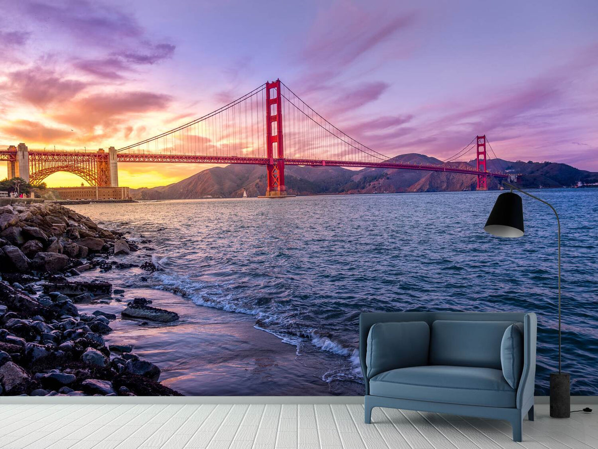 photo-wallpaper-golden-gate-in-the-evening