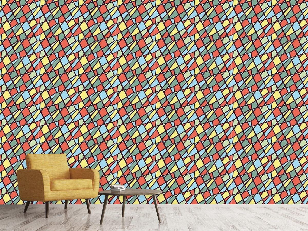 patterned-wallpaper-clown-geometry