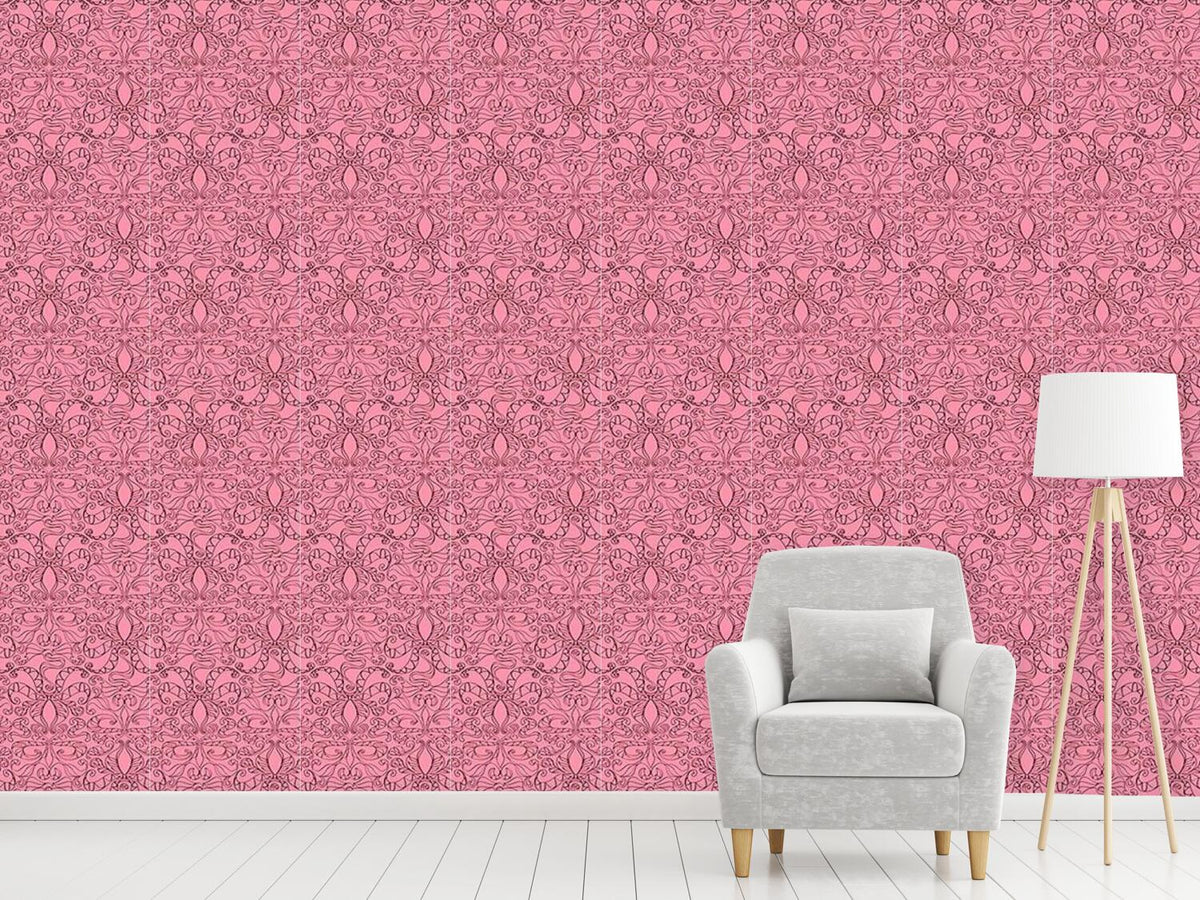 patterned-wallpaper-spiritual-loopies-pink