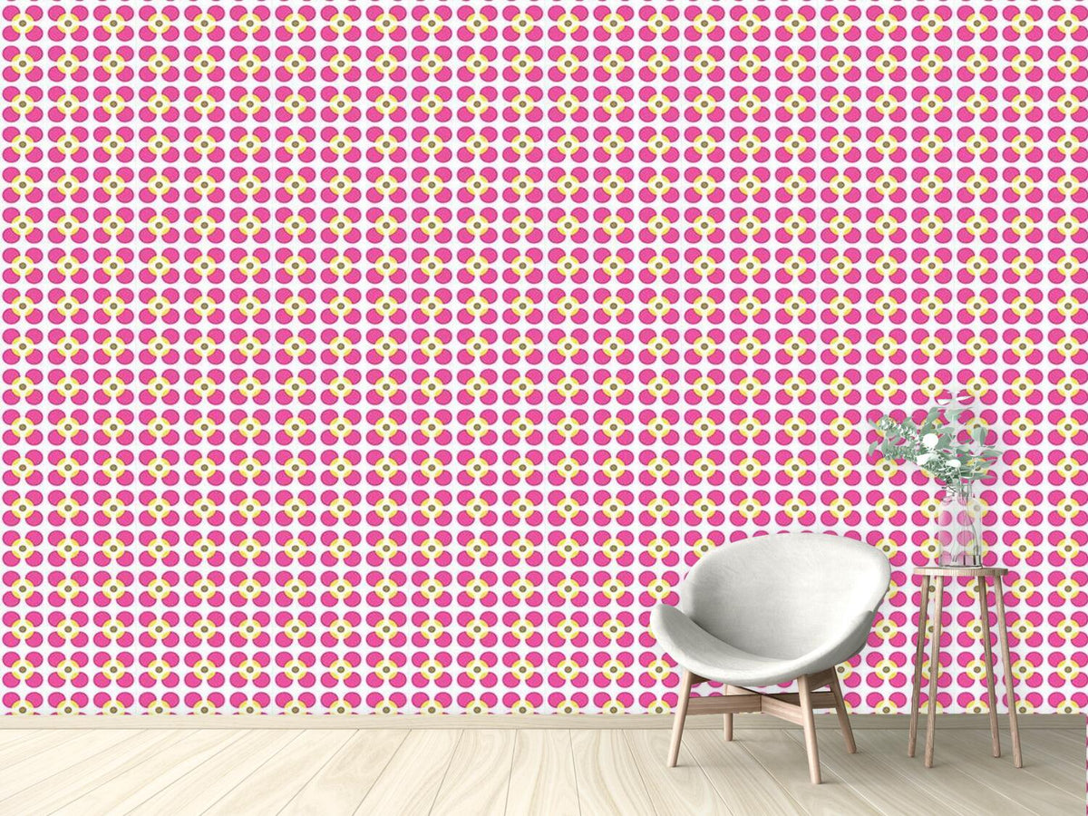 patterned-wallpaper-round-flower