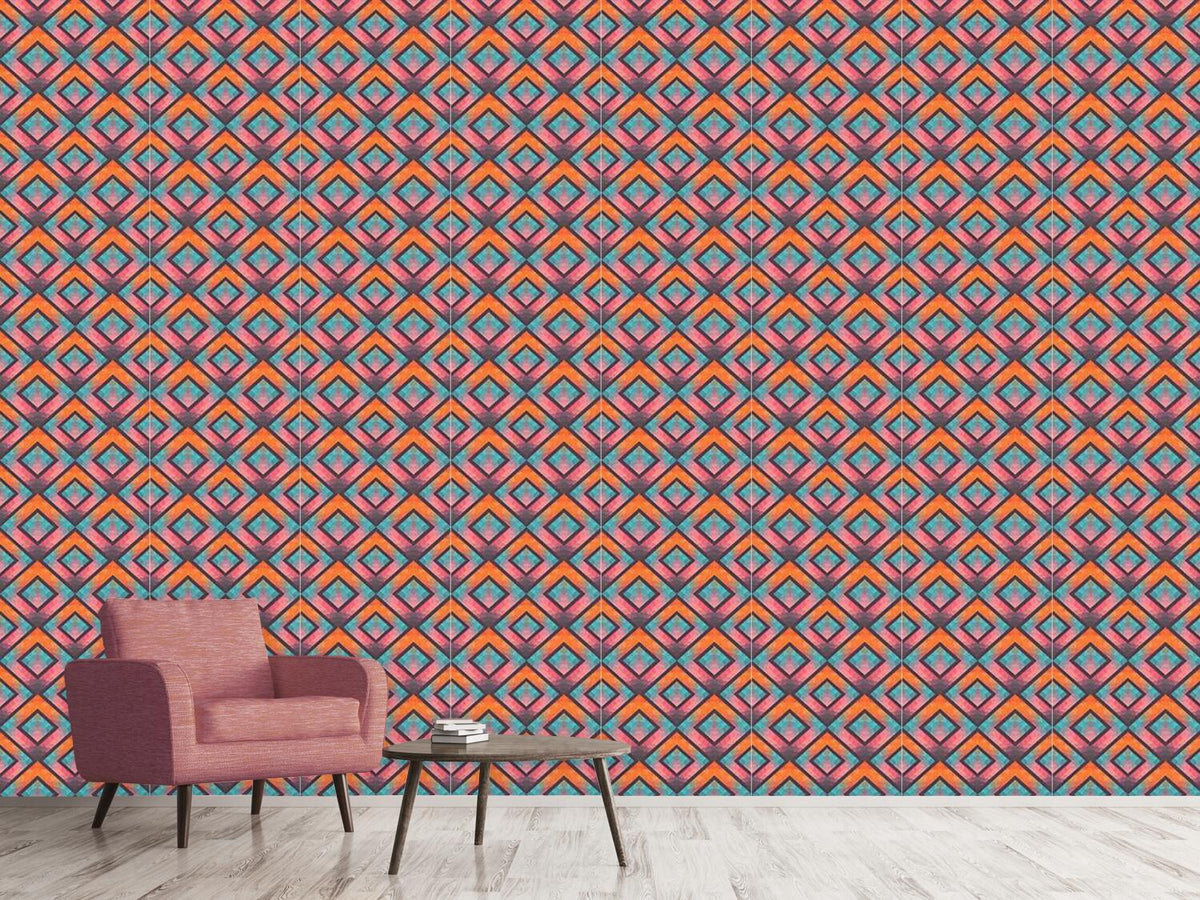 patterned-wallpaper-crystal-mosaic