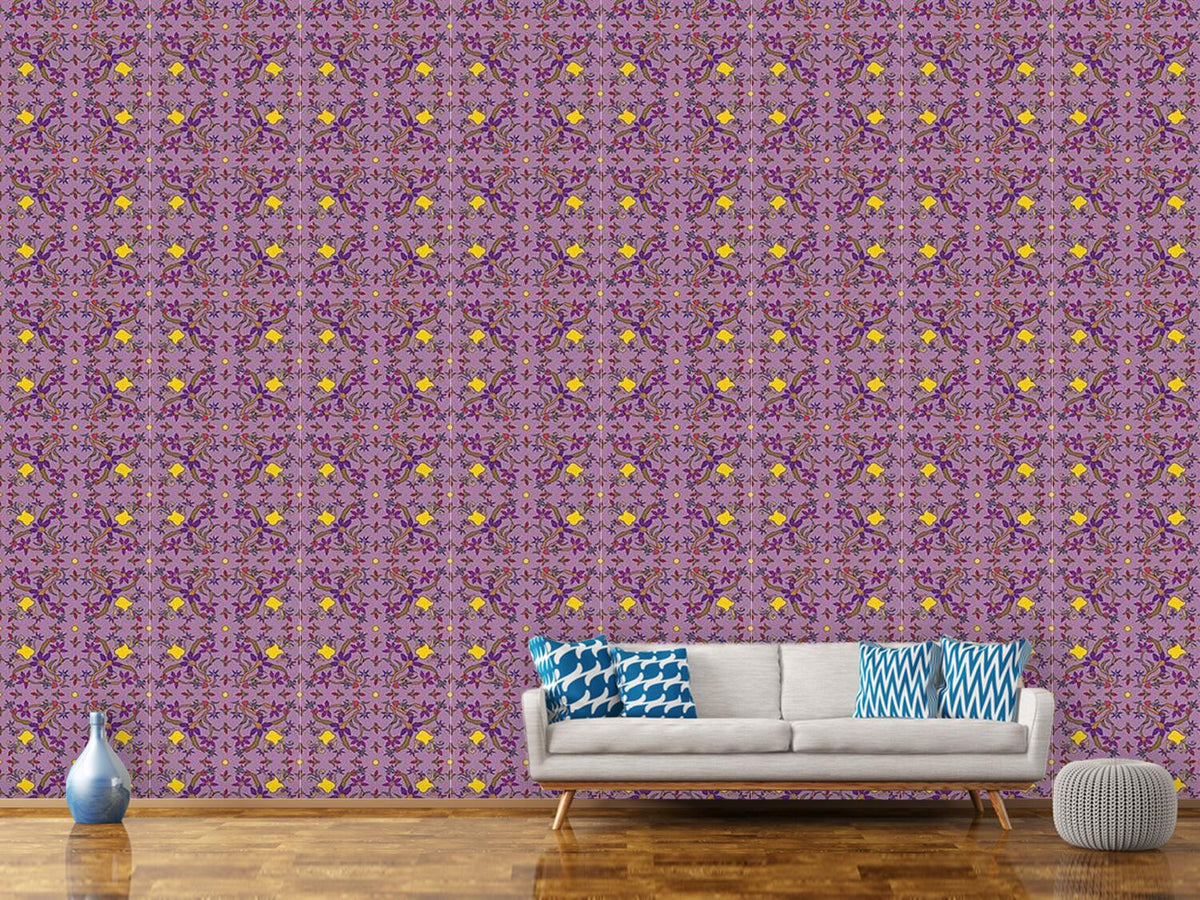 patterned-wallpaper-symmetric-fantasyflowers