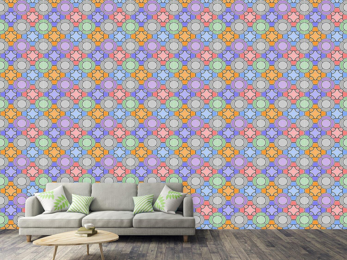 patterned-wallpaper-mosaic-floral