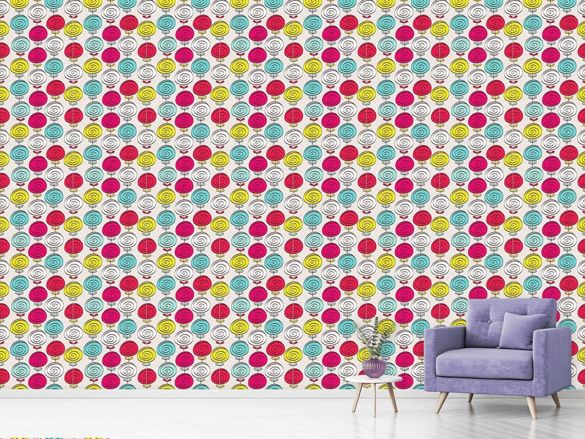 patterned-wallpaper-lollipop-flowers