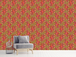 patterned-wallpaper-cucuteni-spirals-orange