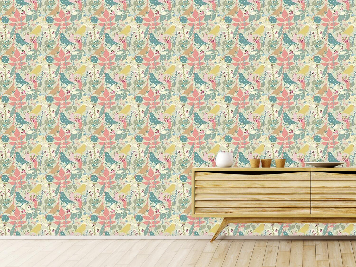 patterned-wallpaper-bird-fantasy-ii