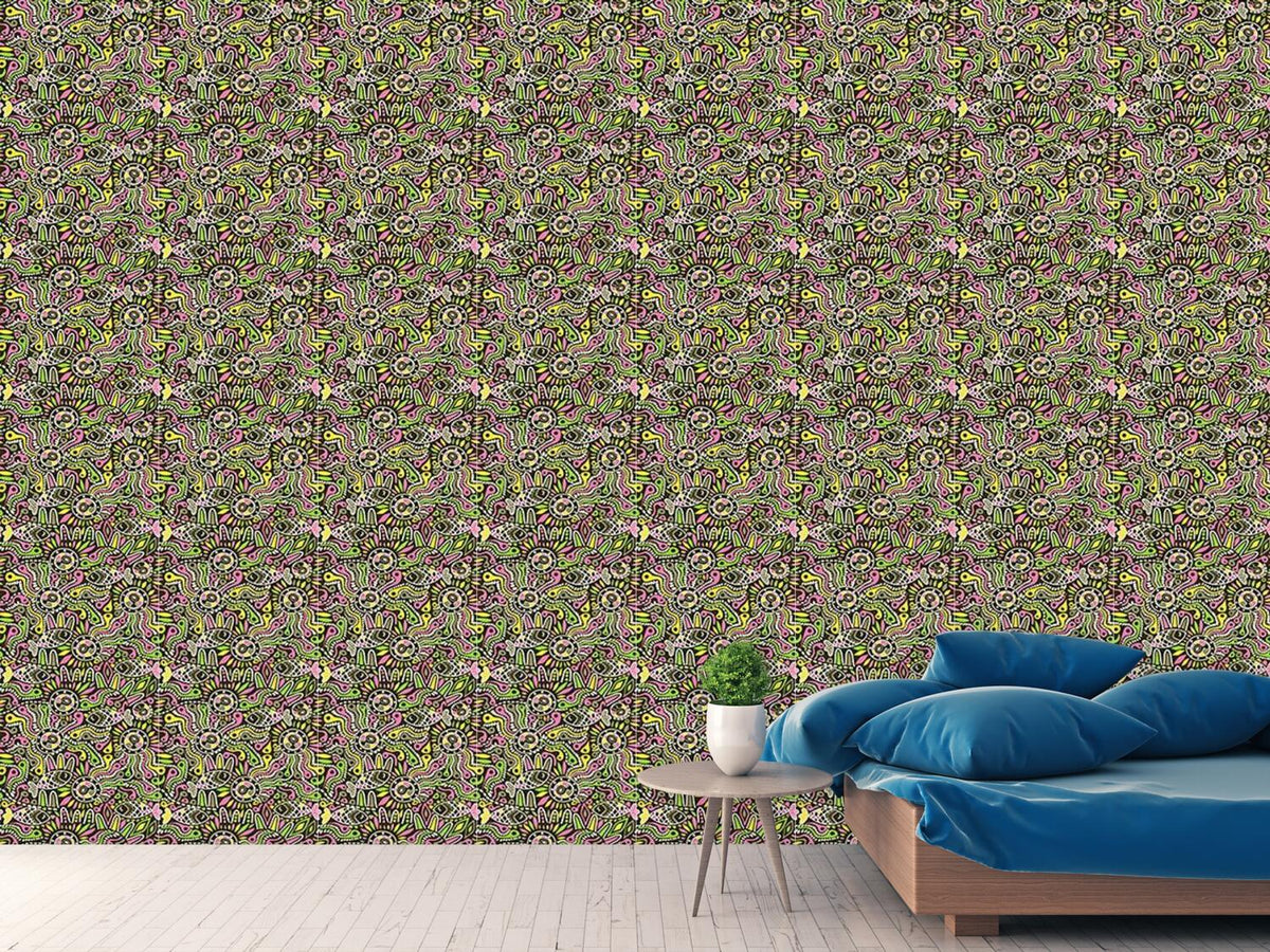 patterned-wallpaper-ethno-fish