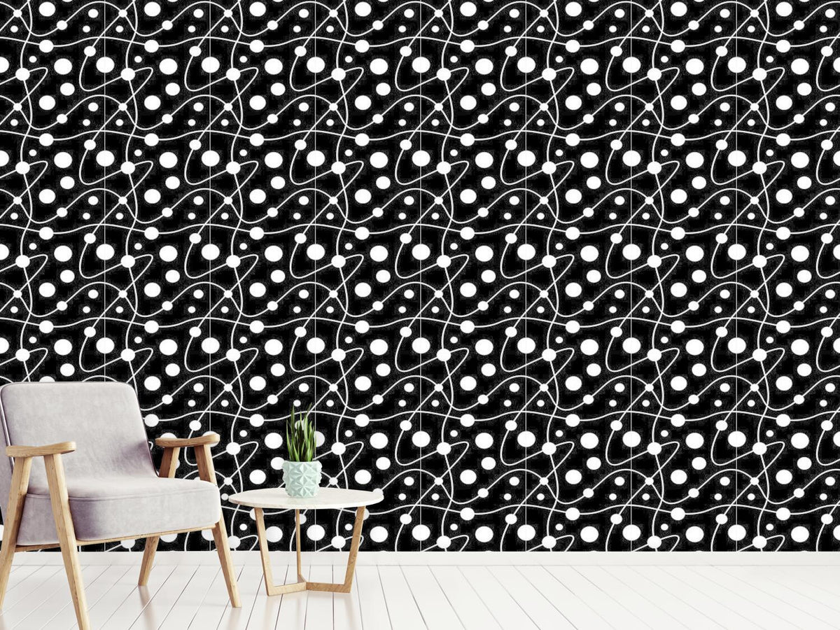 patterned-wallpaper-circular-rounds-black-and-white