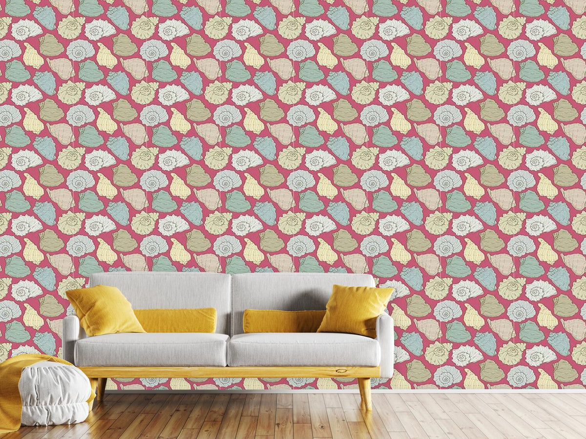 patterned-wallpaper-vintage-seashells